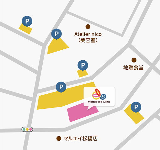 松橋耳鼻咽喉科・内科クリニックの周辺地図